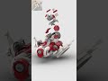 LEGO® Brick red &amp; white hauler spaceship custom speedbuild animation  short