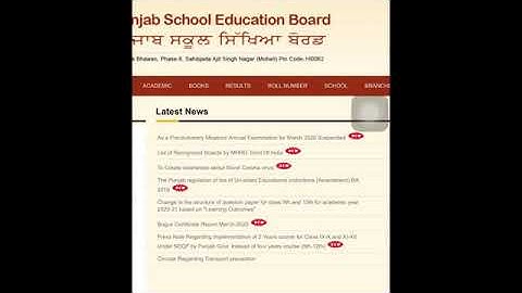 PSEB 10th ,12th EXAMS/NEW SCHEDULE/BOARD BIG UPDATE/WEBSITE/PSEB 2020