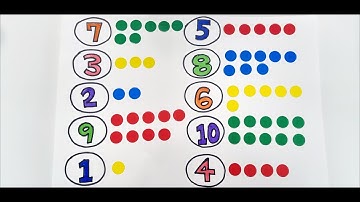 숫자 스티커를 붙이며 놀기ㅣ 숫자 색칠하기ㅣ스티커붙이기ㅣ numbersㅣPlaying with stickers as many as the numbers from 1 to 10ㅣ