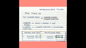 RATIO ANALYSIS BCOM SEM 6 MGT ACCOUNTING BY NIKUNJSIR