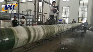 Production Process of GFRP Pipe , FRP stack , FRP pipe , GRP Duct .