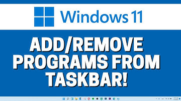 How To Add And Remove Program Icons From TaskBar In Windows 11