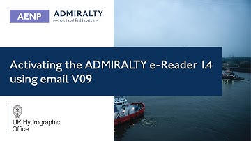3. Activating the ADMIRALTY e-Reader 1.4 using email V09