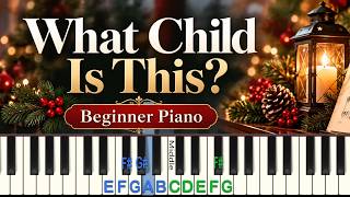 easy piano tutorial play along what child is this