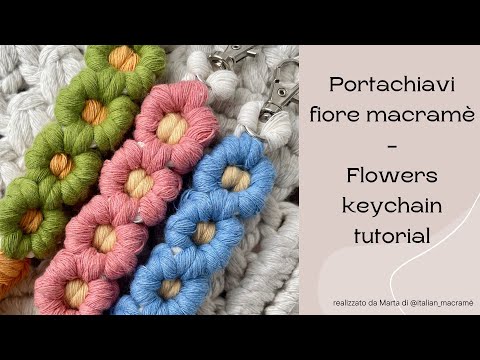 Portachiavi da Polso con Margherita, 3 in 1 Daisy Macrame
