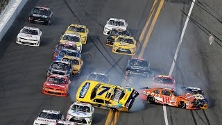 Suarez loses control, causes multi-car wreck