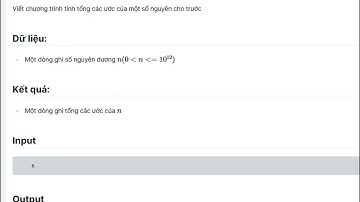 C++: TÍNH TỔNG CÁC ƯỚC NGUYÊN DƯƠNG CỦA N.