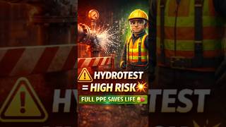 HYDROTEST = HIGH RISK ⚠️💥 | Full PPE Saves Life 🦺❤️ | Ansari HSE #viral #hse #safety
