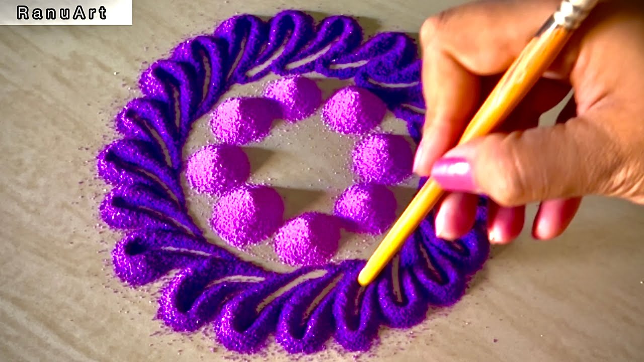 Most Beautiful Rangoli Design 🌸 | Easy Daily Rangoli for Beginners | Trending Rangoli 2025 ✨Ranu Art