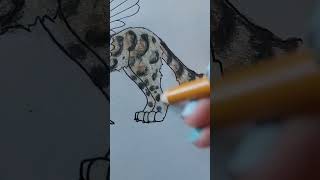Drawing a griffin! #shorts #drawing #suggestion #griffin #owl #greathornedowl #cloudedleopard