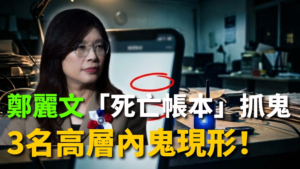 鄭麗文「死亡帳本」抓鬼，3名高層內鬼現形！這下徹底完了？