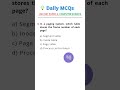 Which Table Stores Frame Numbers in Paging? | UGC NET CS MCQ | Daily MCQs