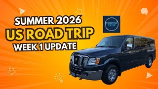 Summer 2026 Road Trip USA Planning: Intro and Week 1 Update. #roadtrip #semiquincentennial
