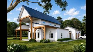 Barndominium House Design | 3 Bedrooms | Virtual Tour | Plan 3822-00012
