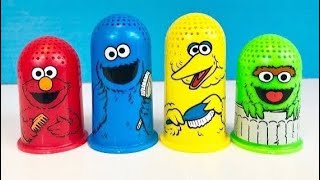 SESAME STREET Surprise Learning Colors Miniature TOYS Compilation Videos for Kids