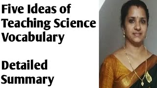 Five Ideas for Teaching Science Vocabulary