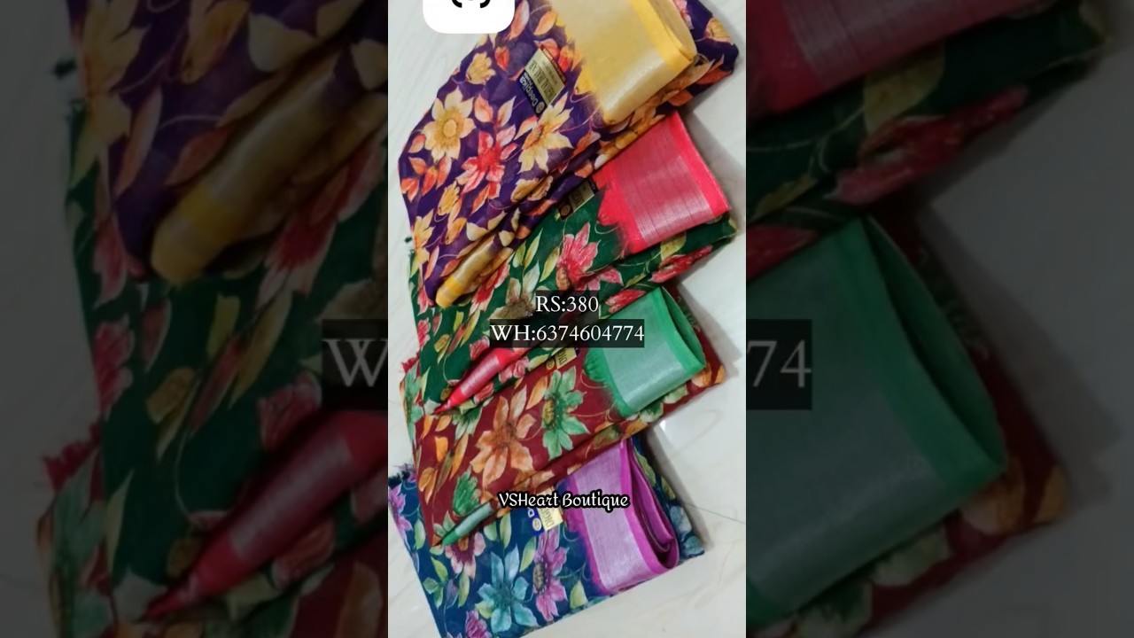 linen cotton sarees RS:380 Trending Collections 