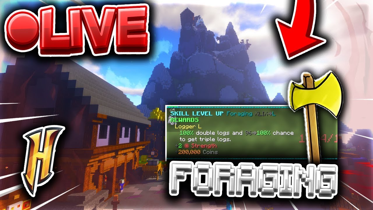 LIVE Hypixel Skyblock Stream | Grinding + Foraging (come join!) - YouTube