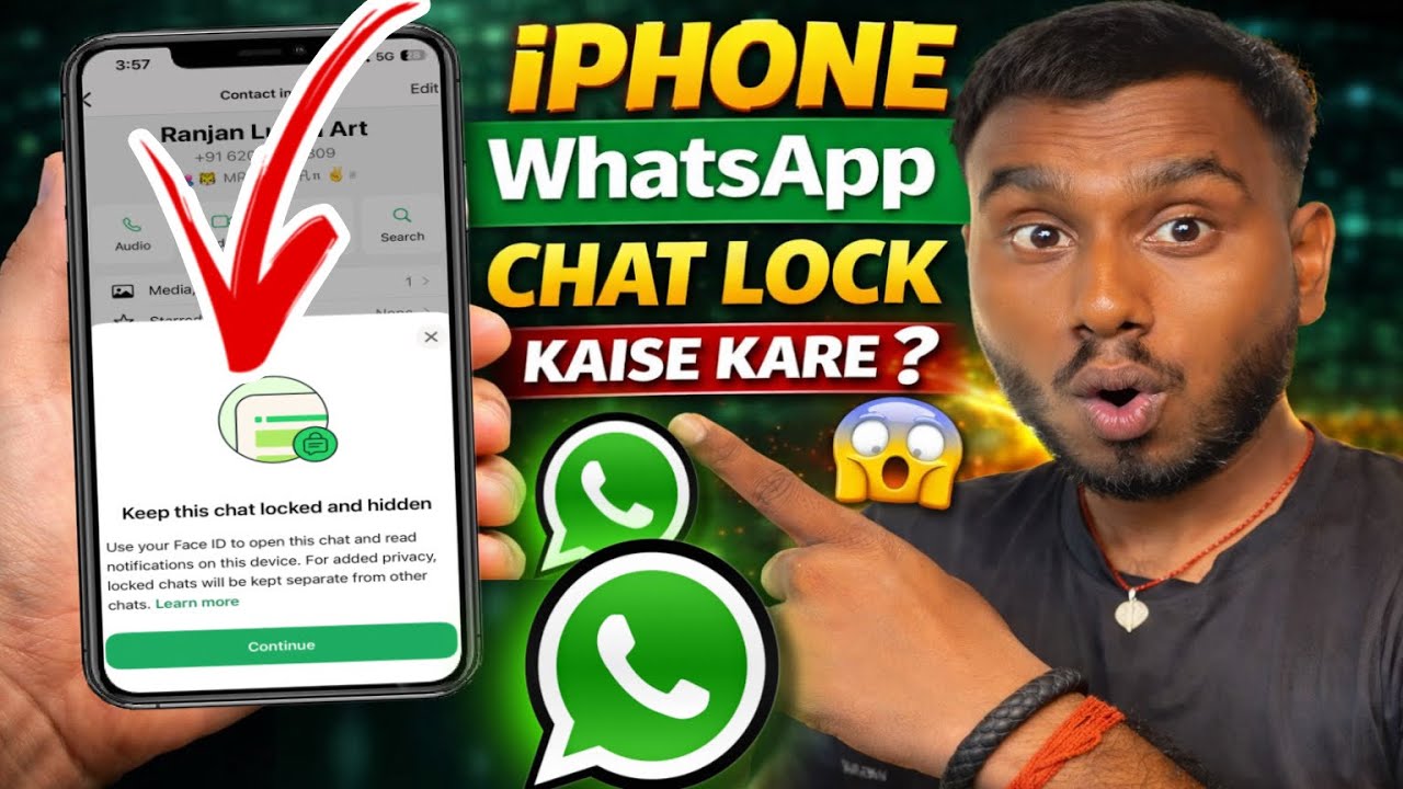 iPhone WhatsApp Chat Lock Kaise Kare 😱 | iOS 26 New Privacy Feature 🔒
