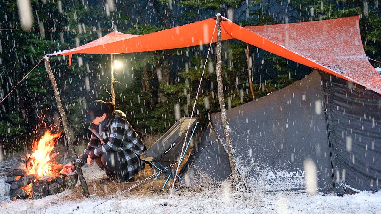 Camping in the SNOW in a Remote Location in the New Zealand Mountains