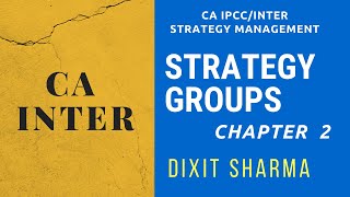 Strategy Group {in Hindi} | Strategy Management Concepts | CA INTER SM Chp-2 , MBA, BBA Lecture