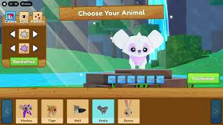 ROBLOX Animal Jam Character Select Screen