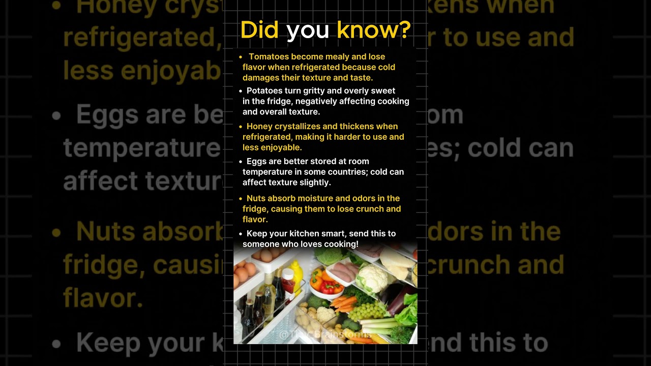 Foods You Should Never Store In The Fridge