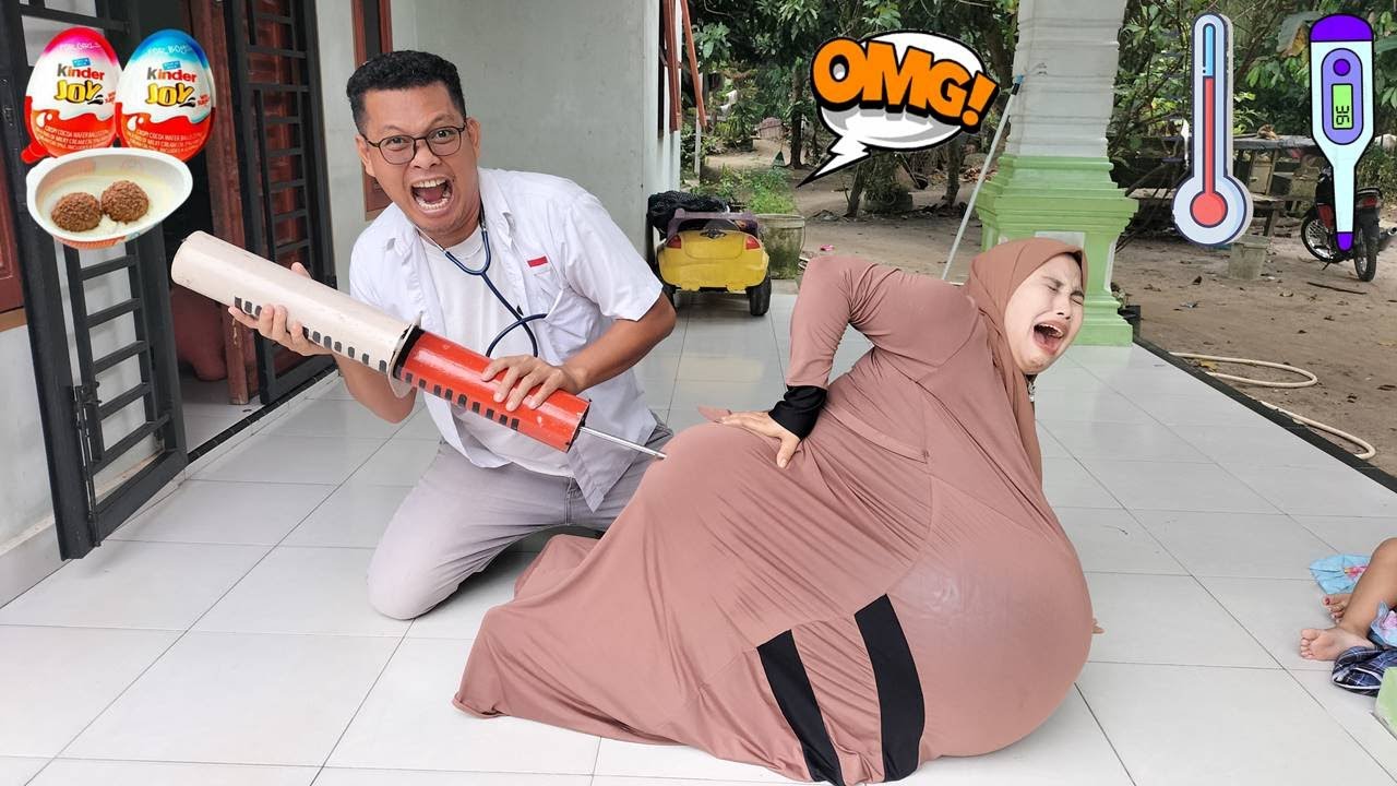 Drama Lucu 💢 😱 Ibu Hamil Melahirkan Takut Suntik Jumbo