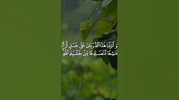 لو أنزلنا هذا القرآن على جبل / القارئ اسامة نبيل