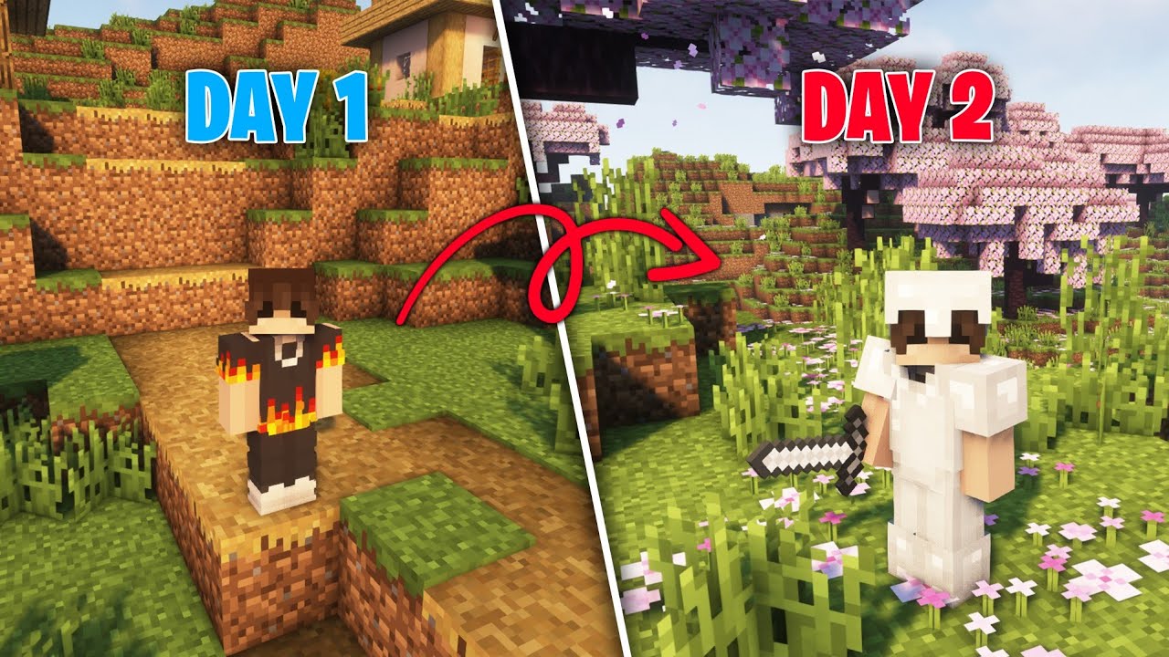 I MADE MY DAY CRAZY IN MINECRAFT !! 😂 | SURVIVAL SERIES #1