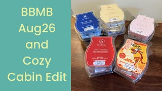 Scentsy Bring Back My Bar August 2026 Cozy Cabin Edit wax bars with BBMB chat