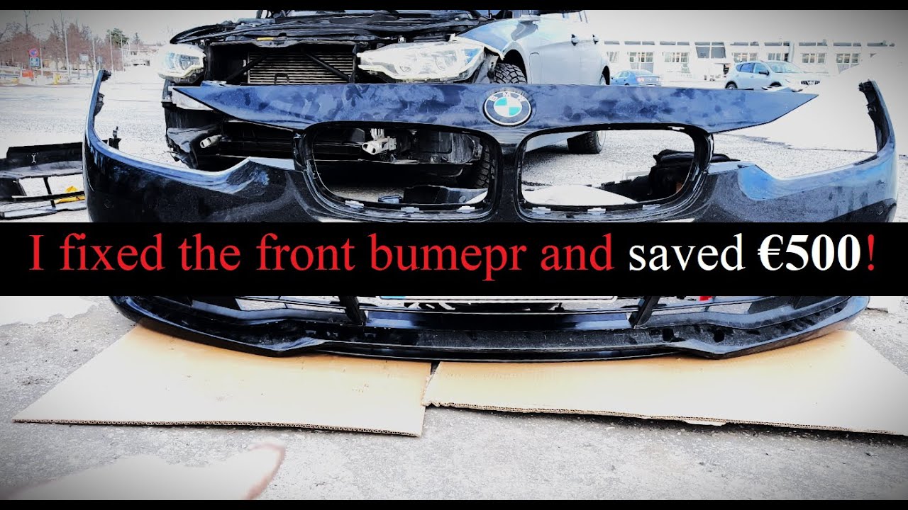 BMW 330e (F30) LCI front Bumper Trim Repair DIY YouTube