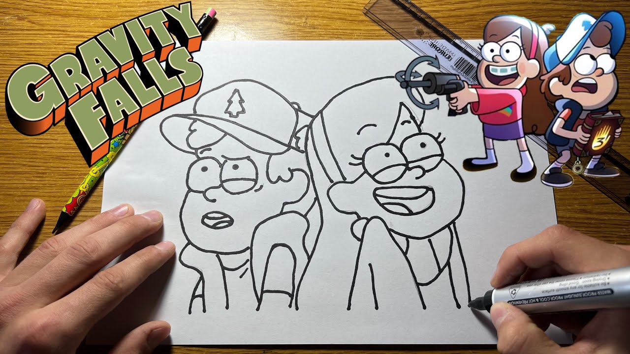 Dipper Pines and Mabel Pines From GRAVITY FALLS Comes Into Adventure