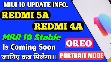 MIUI 10 STABLE REDMI 5A AND REDMI 4A || MIUI 10 STABLE UPDATE INFO. MIUI 10 IS COMING SOON