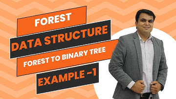 Forest Data Structure | Conversion of forest to Binary Tree Example - 1 | BCS304 | Vishal Sathawane