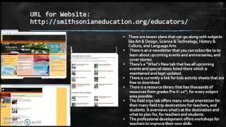 EDF 204 Website Presentation: smithsonianeducation.org