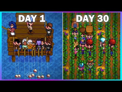 One Month of a 24/7 Unlimited Players Stardew Valley Farm