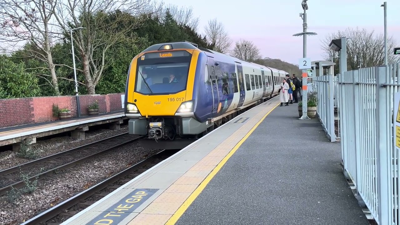 195017 1L80 Lincoln to Leeds calls at platform 2 17;45 Lea Road 3/3/2026