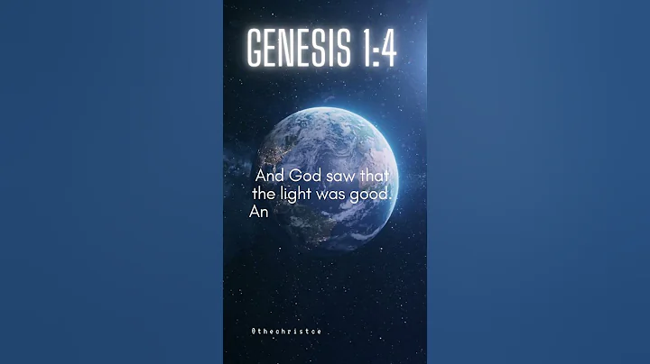 Genesis 1:4 | Daily Bible Verse #shorts #god #bibleverse #genesis
