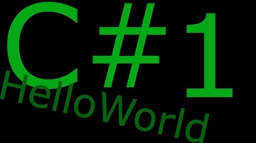 C# Tutorial 1 "Hello World"