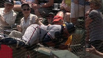 Laird makes a great grab in foul territory