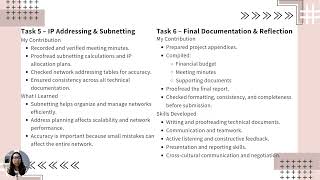 SECR2213  SCSR2213 15 Network Communication Individual Reflection & Contribution Report Network Desi
