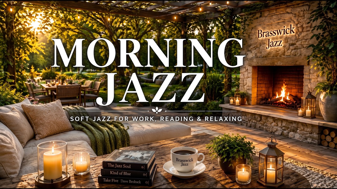 🎷 Morning Jazz in a Cozy Garden 🌿  Soft Jazz for Work, Reading & Relaxing