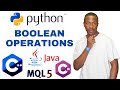 BOOLEAN OPERATIONS #coding #programming #mql5 #bool #booleanexpression #boolean