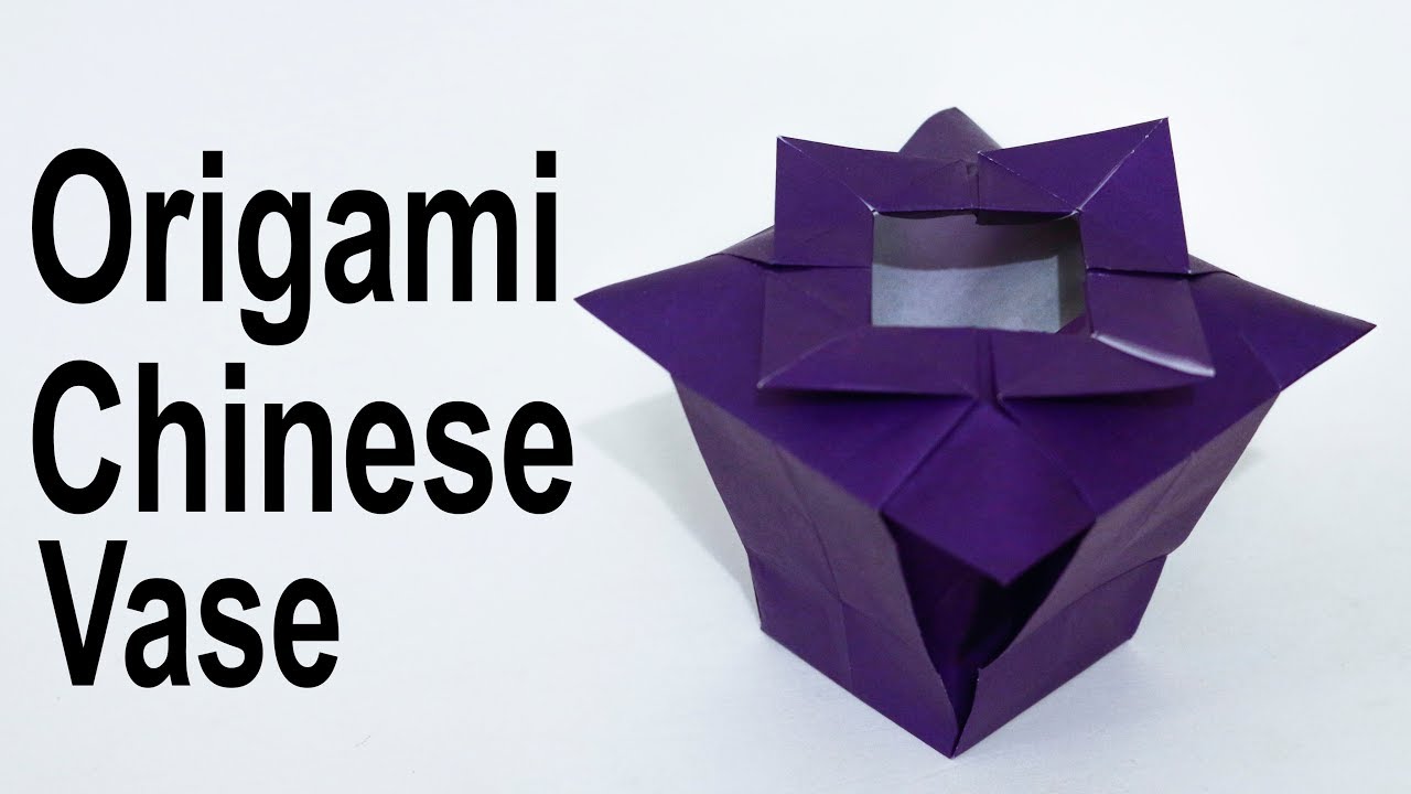 Origami Chinese Vase Tutorial (Traditional) YouTube