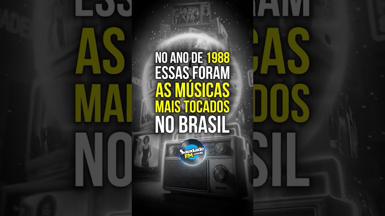 VOCÊ LEMBRA DAS MAIS TOCADAS DE 1988? 🎧 QUAL ANO VOCÊ QUER VER NO PRÓXIMO? #nostalgia #saudade
