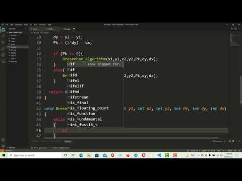 Bresenham Algorithm in c++ with source code