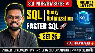 Details 🚀 Part 26 | SQL Query Optimization Techniques | SQL Interview Preparation Series 2026 Update