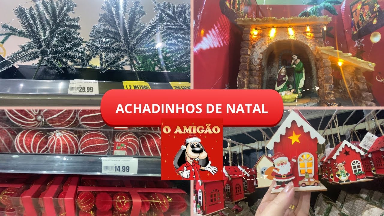 ACHADINHOS DE NATAL NA LOJA O AMIGÃO | PARTE 2 #achadinhos #oamigão #natal #decoraçãodenatal 