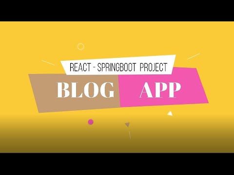 BLOG APP using REACT & SPRINGBOOT 2023 - YouTube